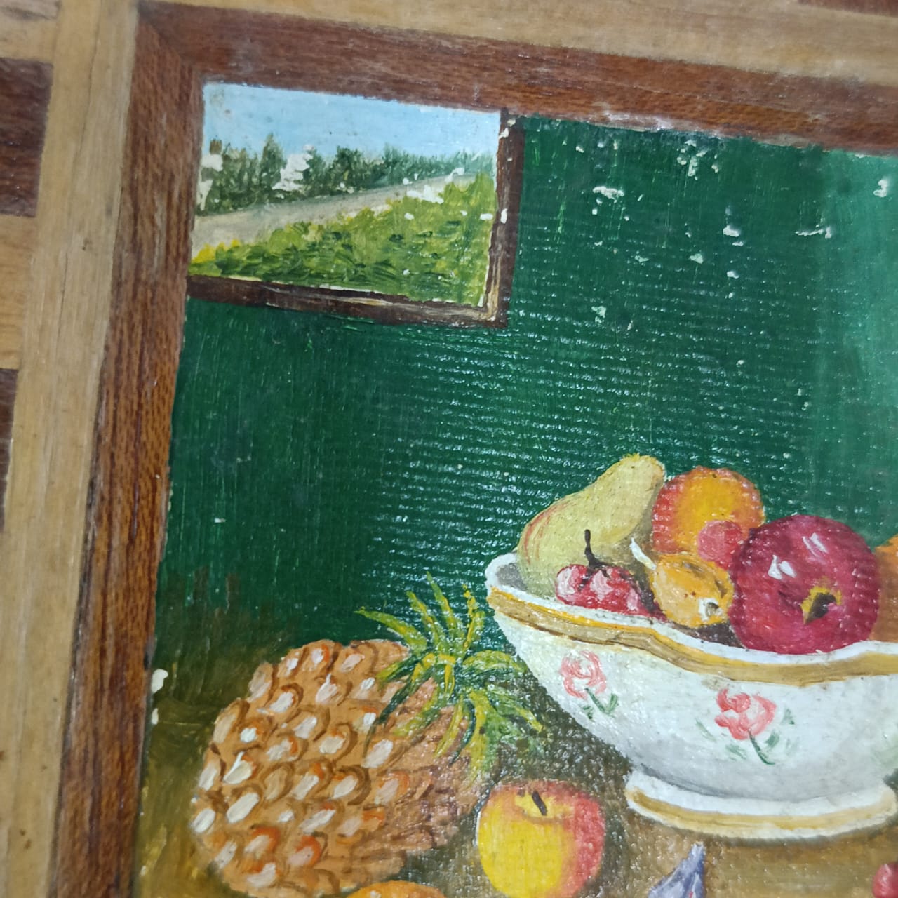 Paire de tableau vintage original signé sur panneau