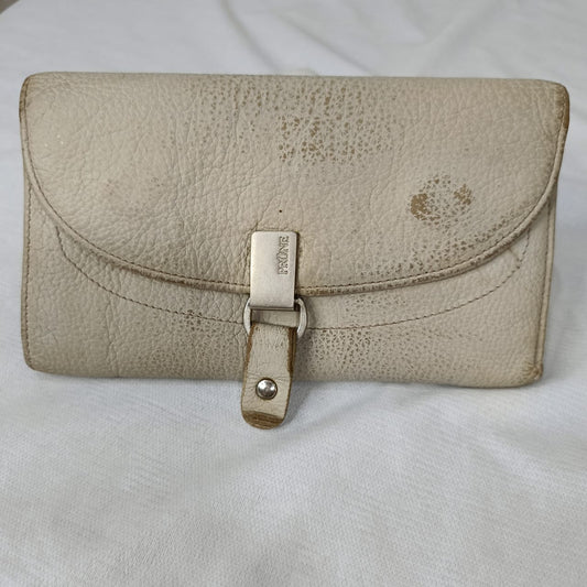 Portefeuille prune en cuir femme original ancien