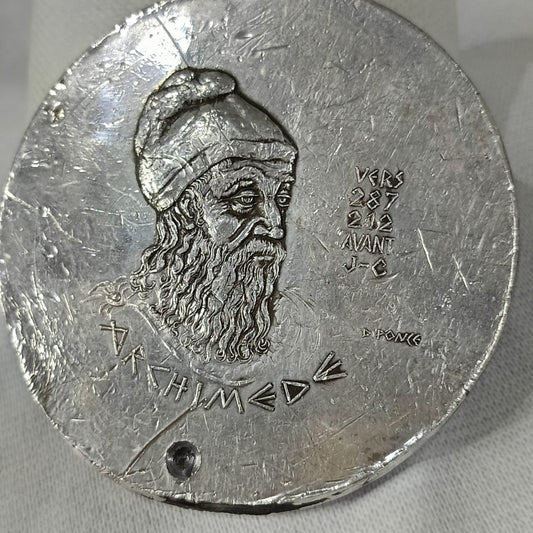 Ancien médaille argnté vintage original arcamid