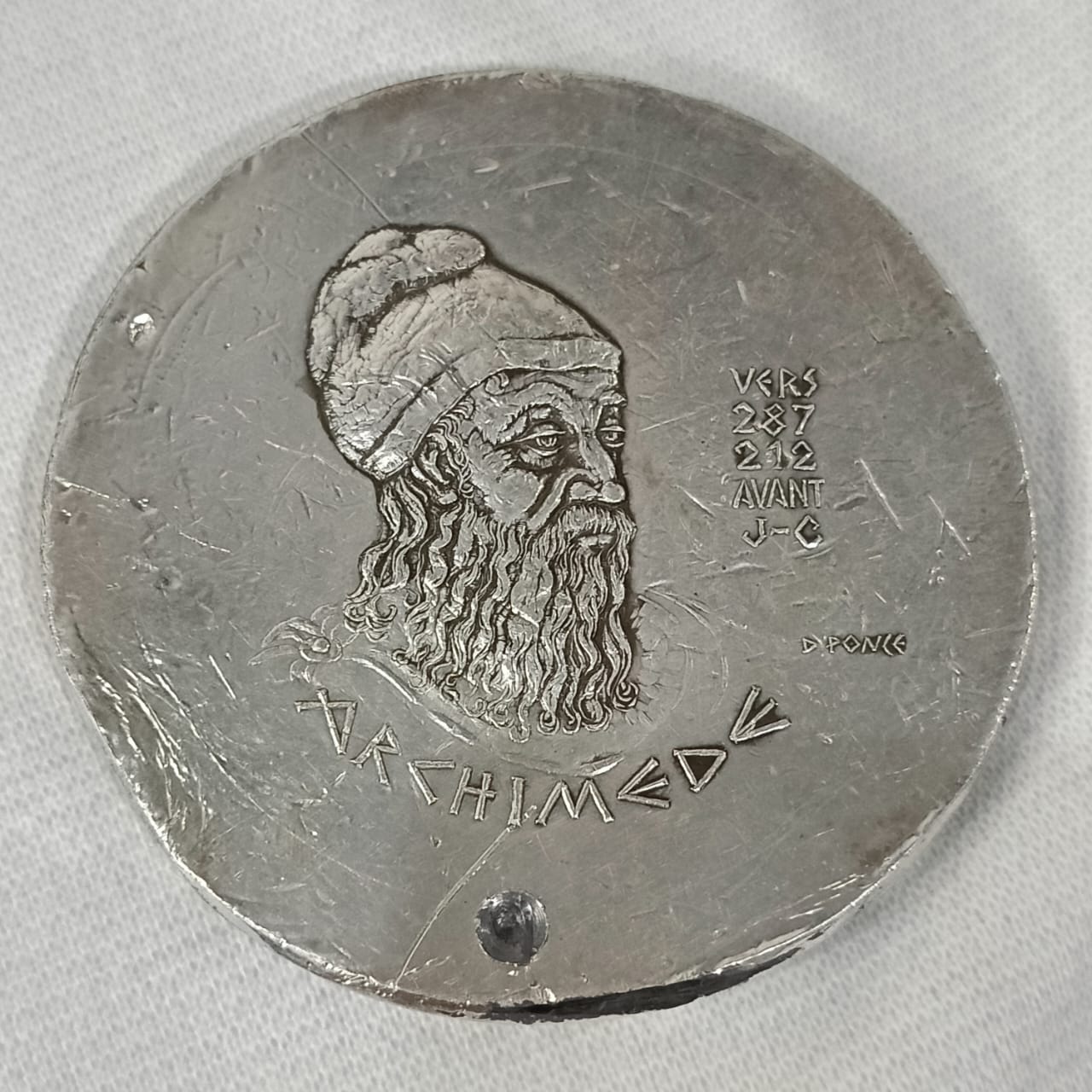 Ancien médaille argnté vintage original arcamid