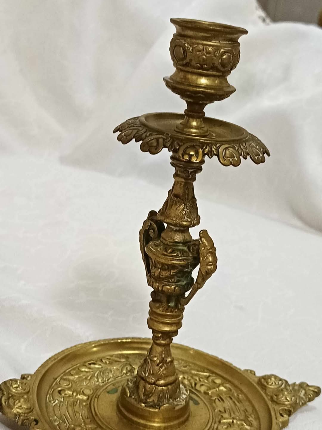 Ancien bougeoire bronze 25cm