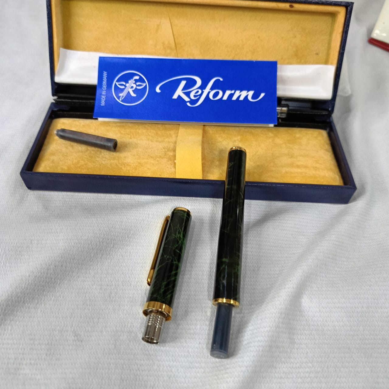 Stylo plume reform en plaqué or vintage original