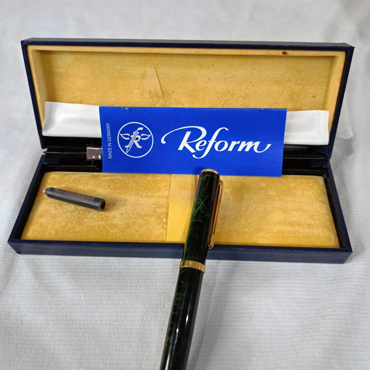 Stylo plume reform en plaqué or vintage original