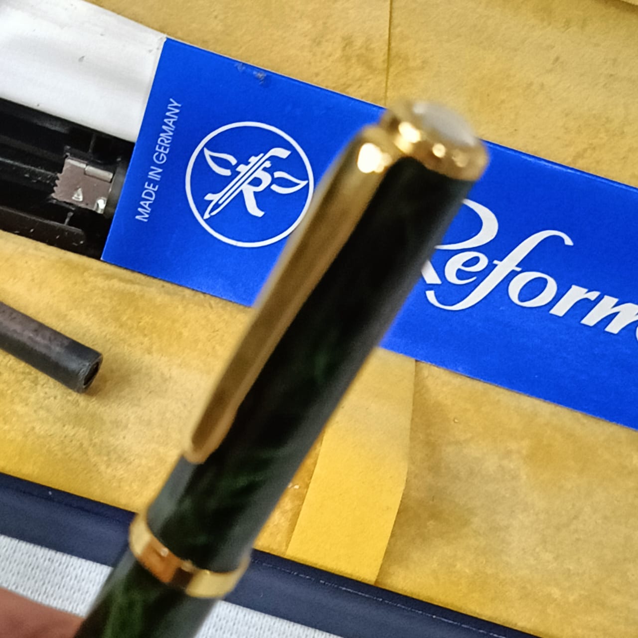 Stylo plume reform en plaqué or vintage original