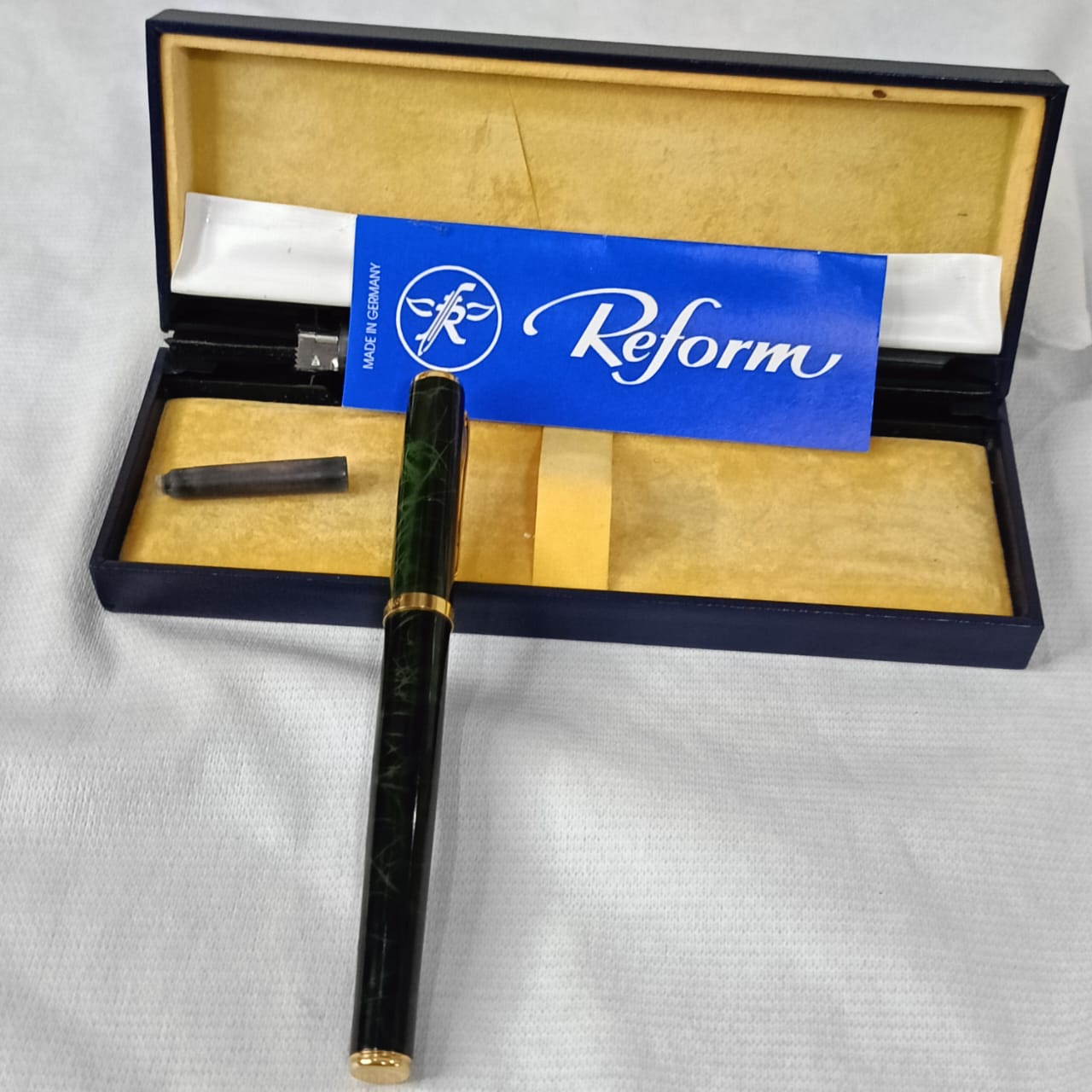 Stylo plume reform en plaqué or vintage original