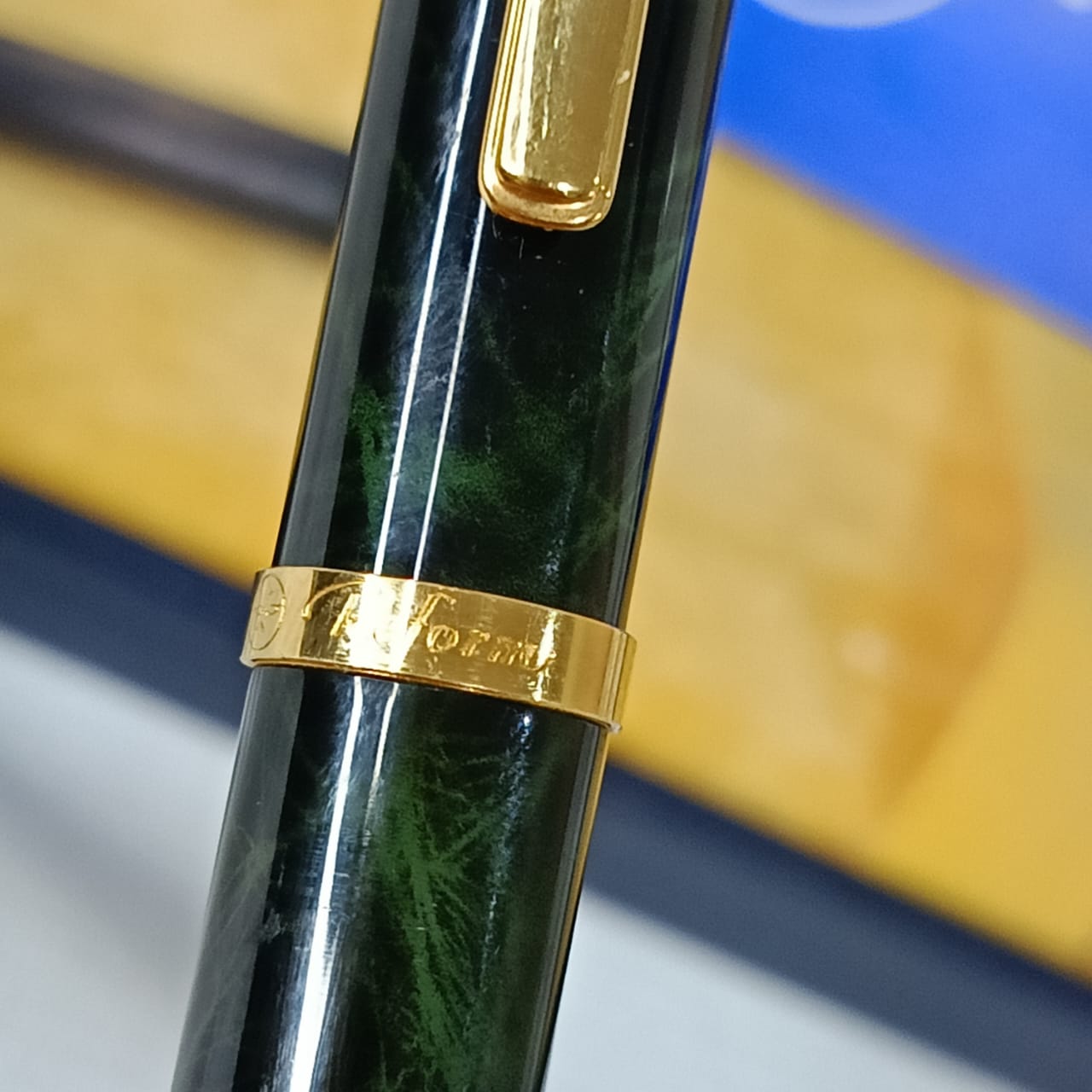 Stylo plume reform en plaqué or vintage original