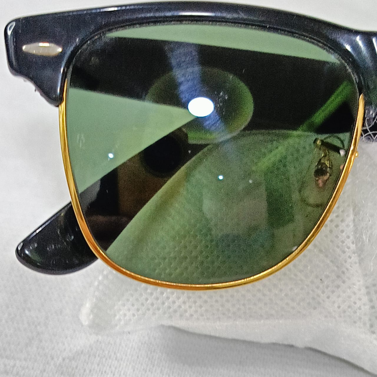 Lunettes de soleil Ray-Ban B&L Wayfarer Max II W1272 monture or ébène verres G-1