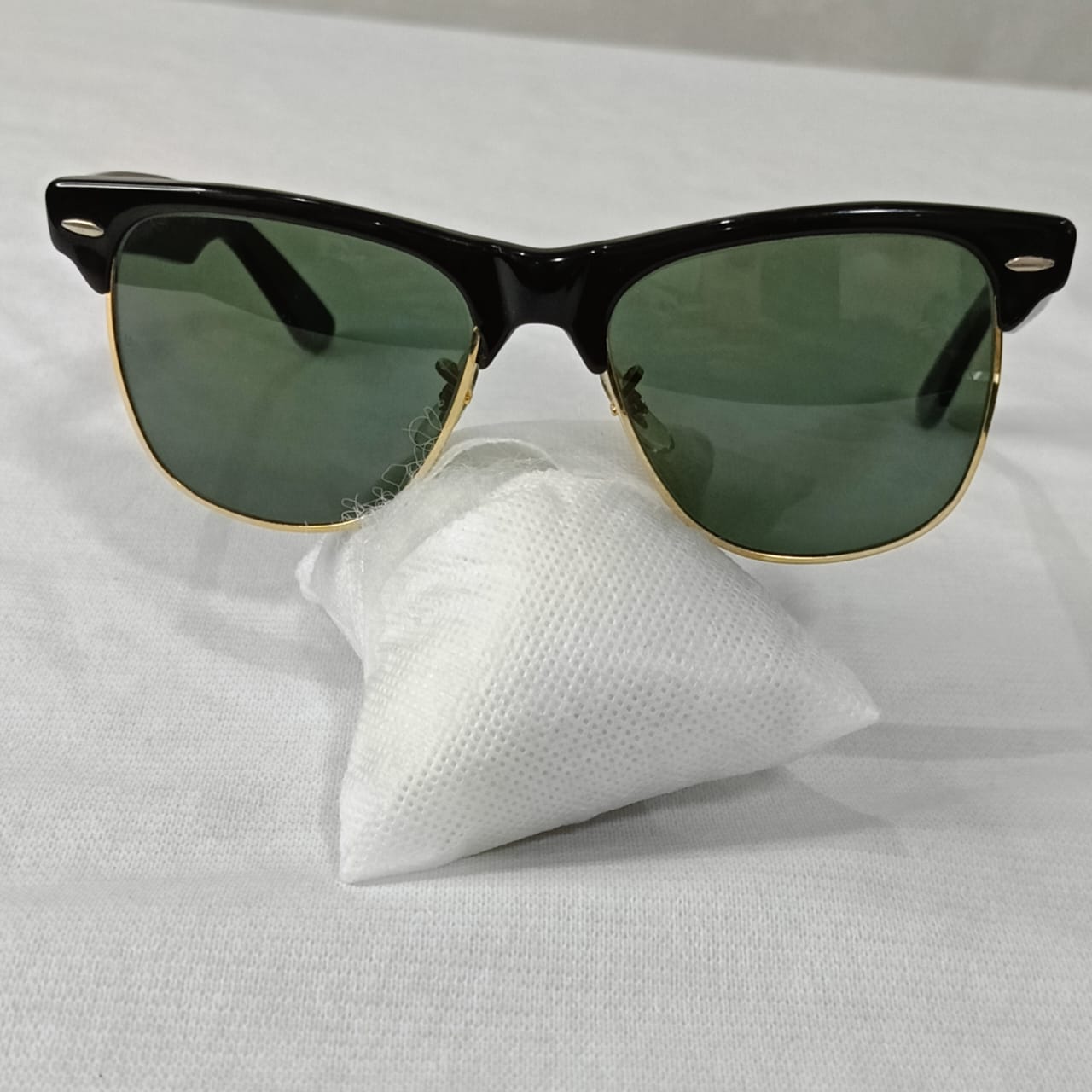 Lunettes de soleil Ray-Ban B&L Wayfarer Max II W1272 monture or ébène verres G-1