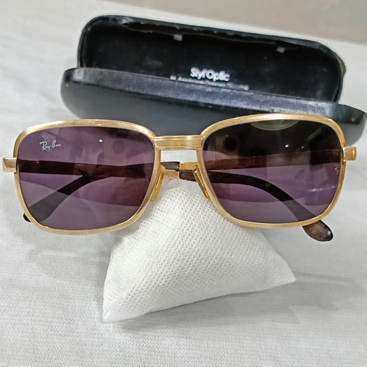Lunette ray ben original en plaqué or vintage