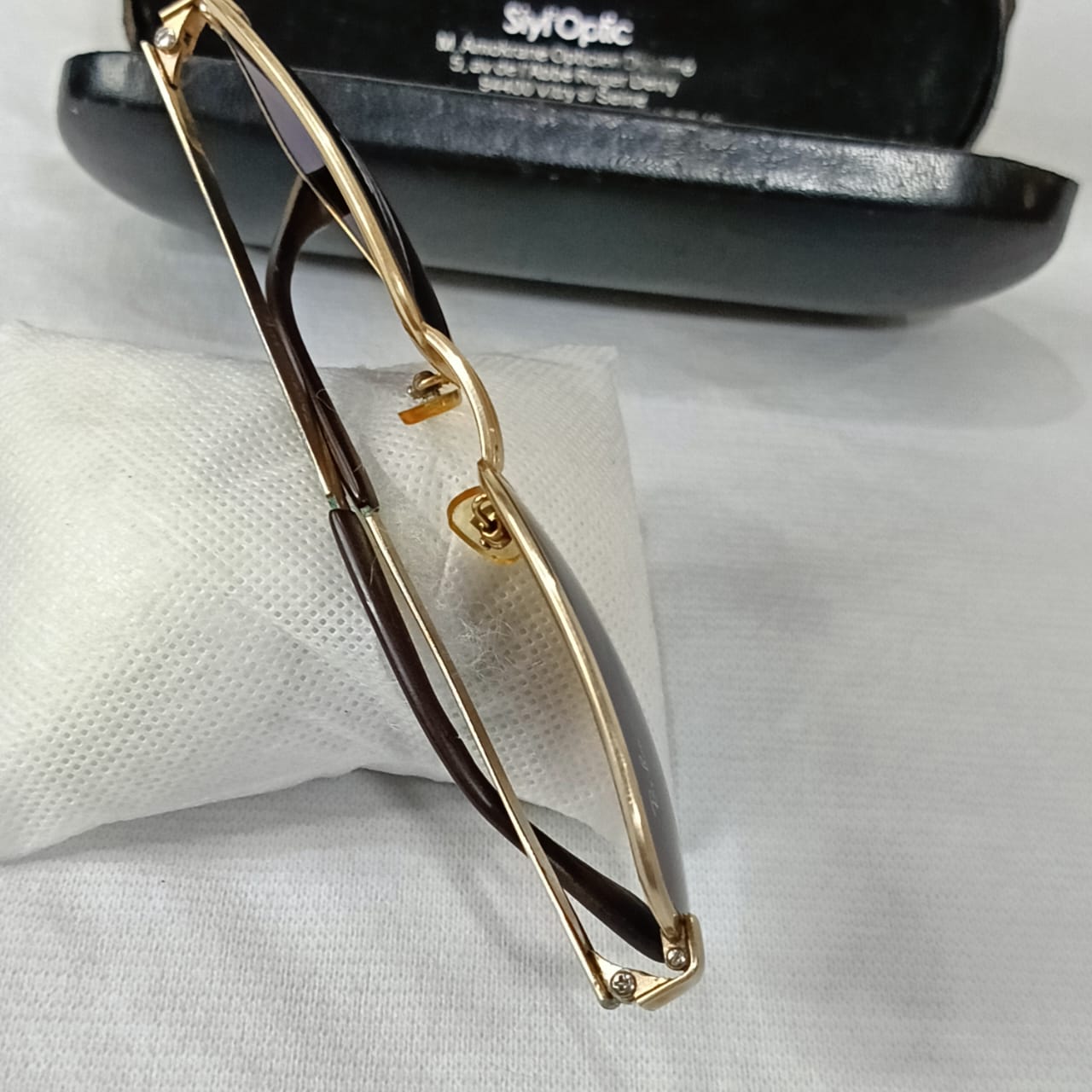 Lunette ray ben original en plaqué or vintage