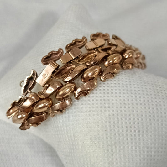 Bracelet en plaqué or rose France original
