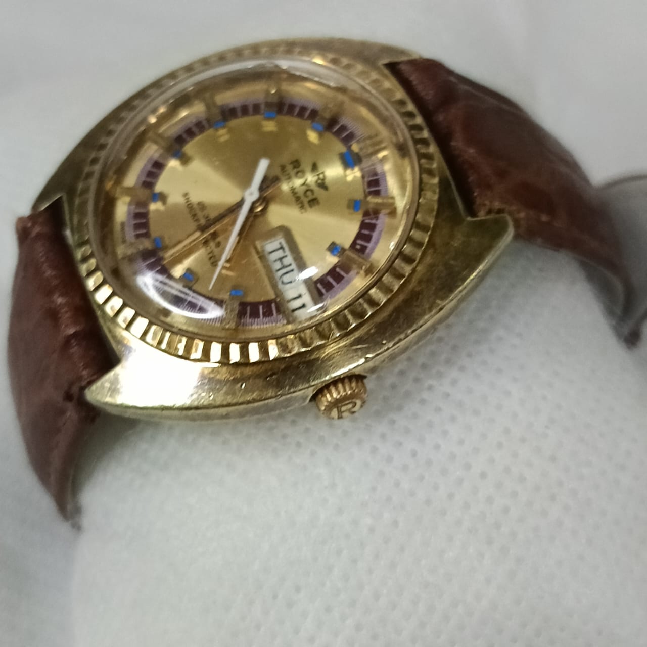 Montre Royce automatique en plaqué or vintage original