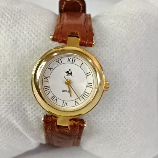 Montre femme quartz original en plaqué or