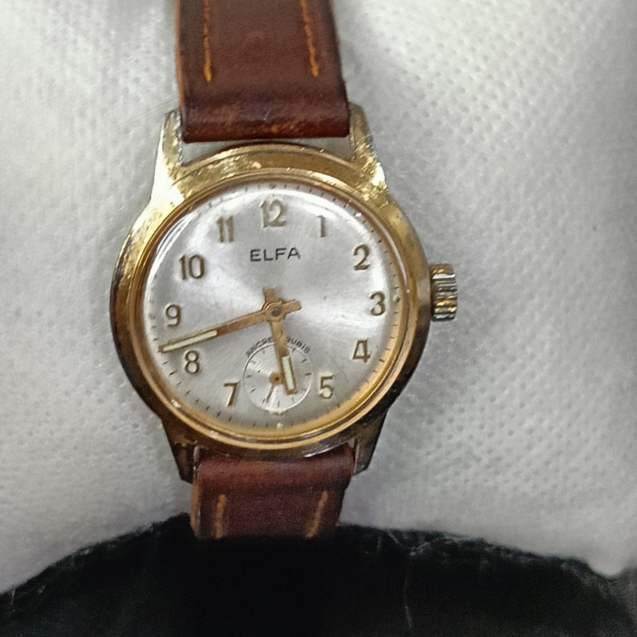 Montre elfa mécanique vintage original en plaqué or