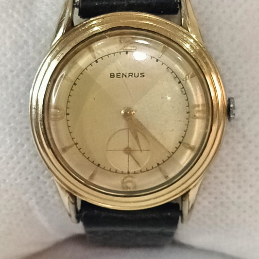 Montre benrus mécanique plaqué or 10k