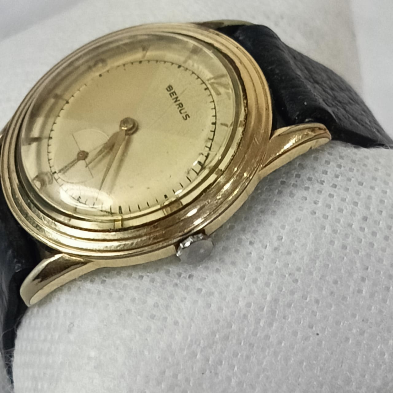 Montre benrus mécanique plaqué or 10k