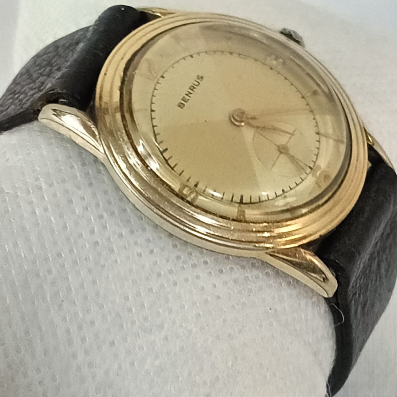 Montre benrus mécanique plaqué or 10k
