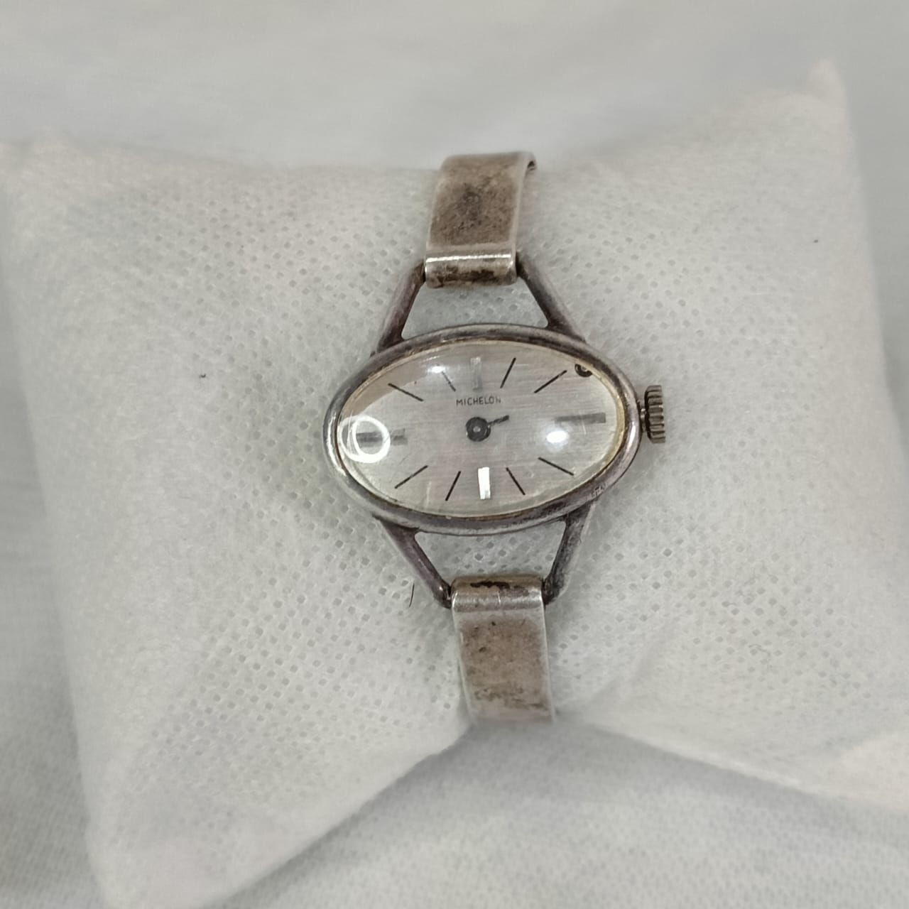 Montre michelon argent massif عاطلة