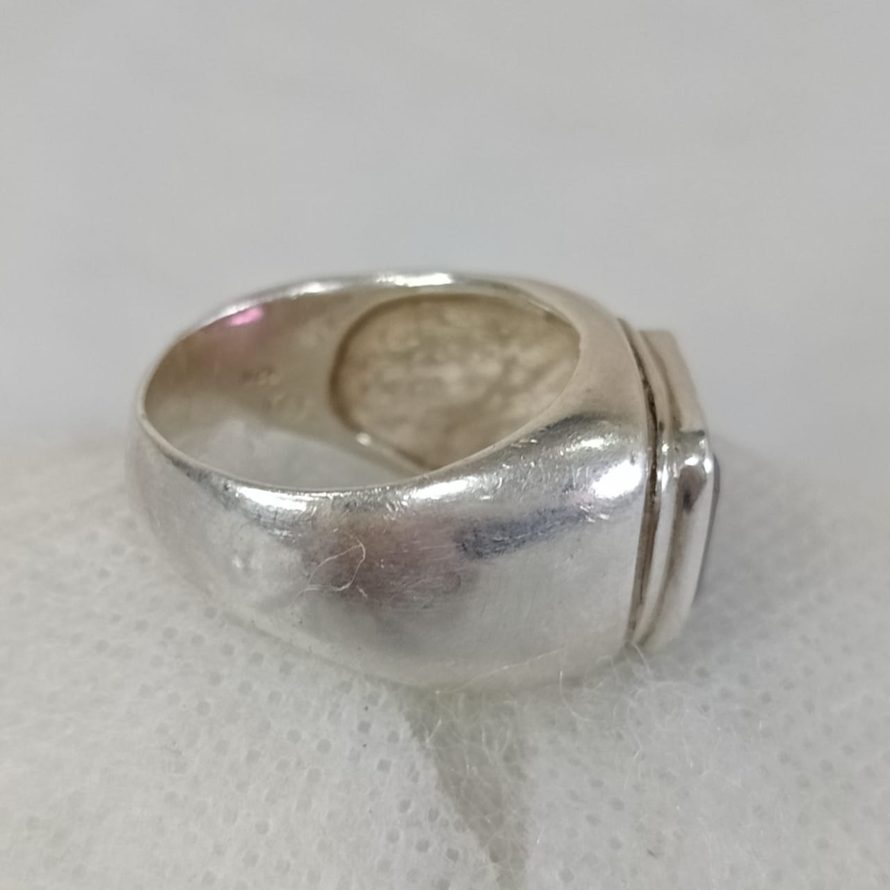 خاتم فضة تحفة بحجر كريم سبينال spinel نادر