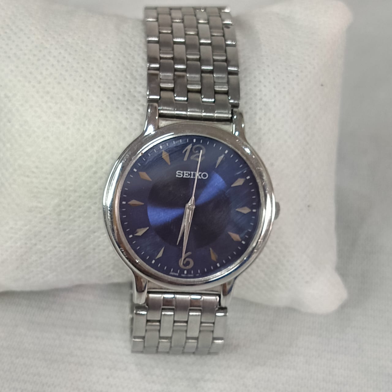 Montre Seiko Quartz extra plat original acier inoxydable