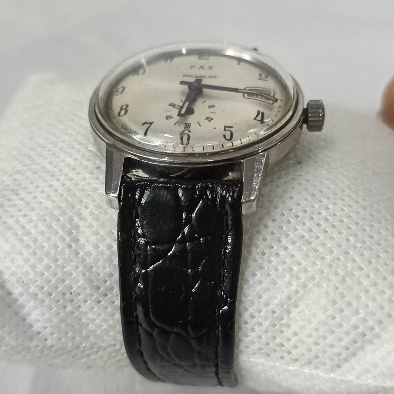 Montre pax mécanique vintage original acier inoxydable