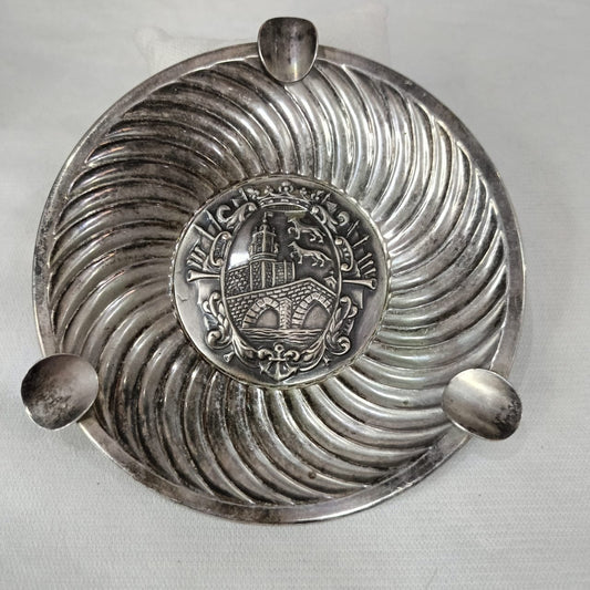 Cendrier argenté antique vintage