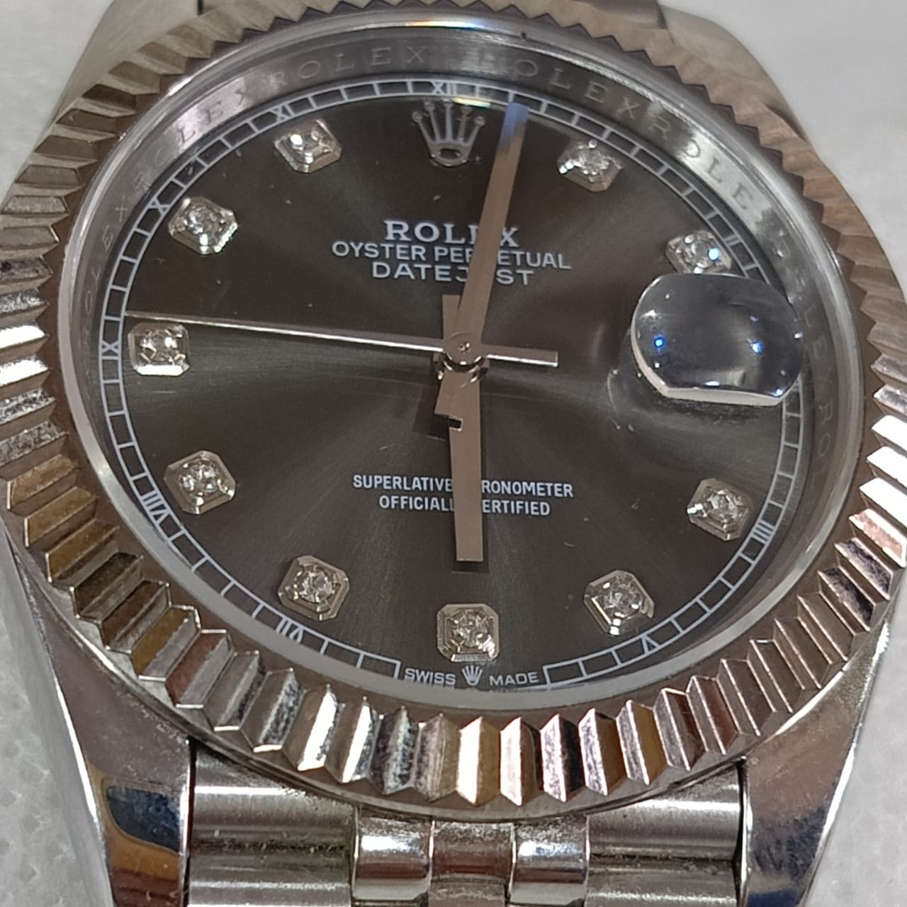 Montre Rolex automatique acier inoxydable saphir