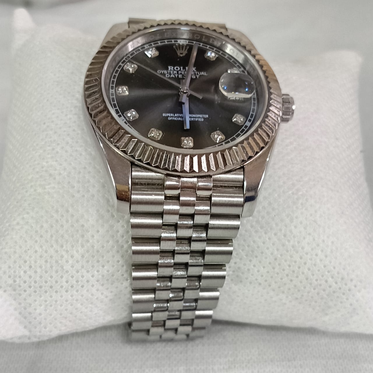 Montre Rolex automatique acier inoxydable saphir