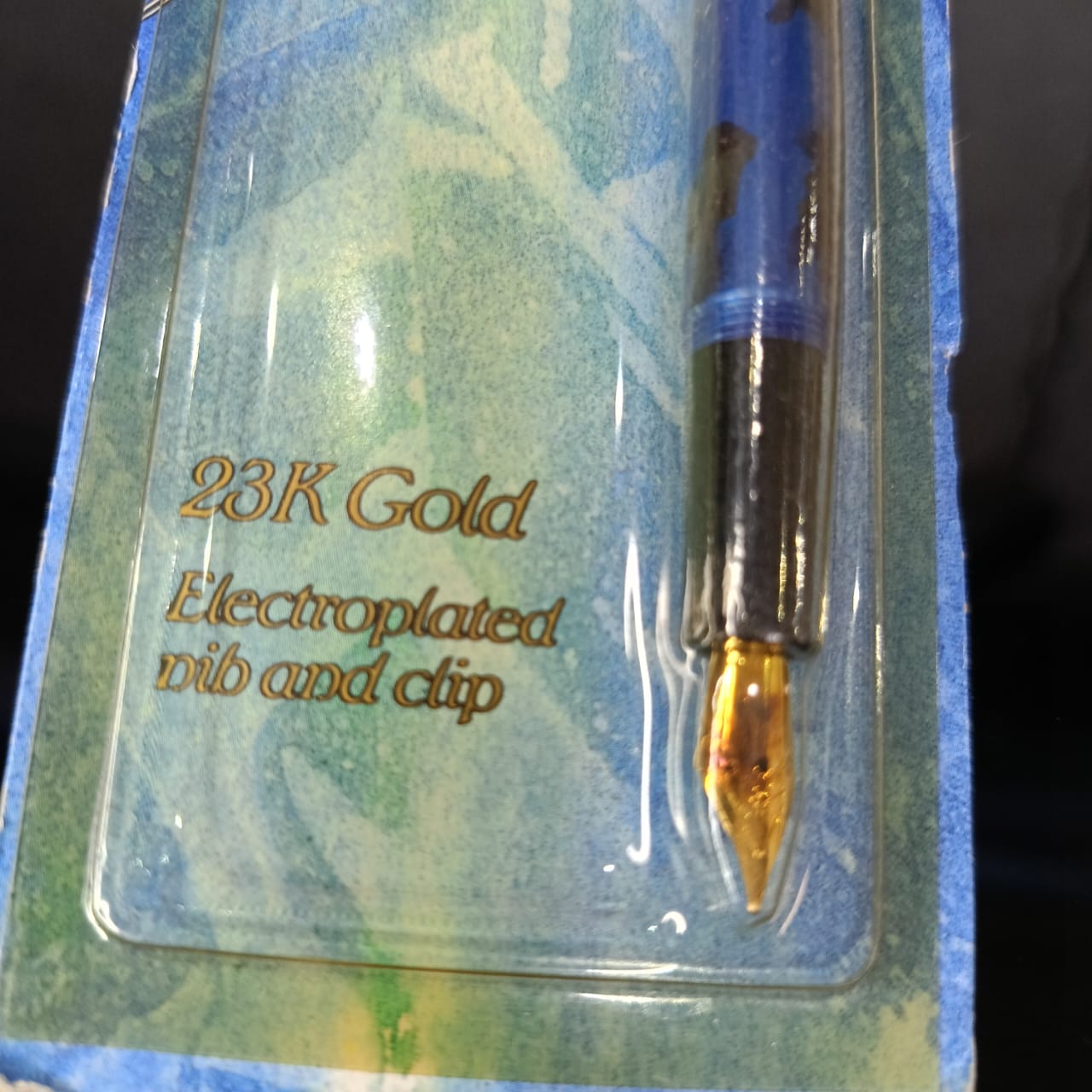 Stylo plume plaqué or 23k