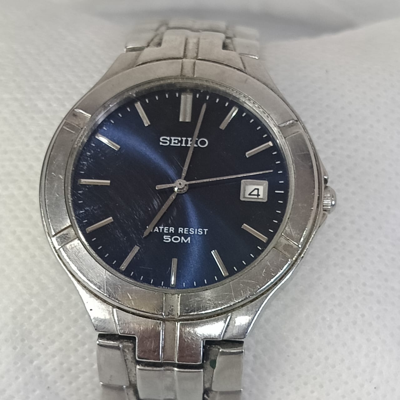 Montre Seiko extra plat Quartz acier inoxydable