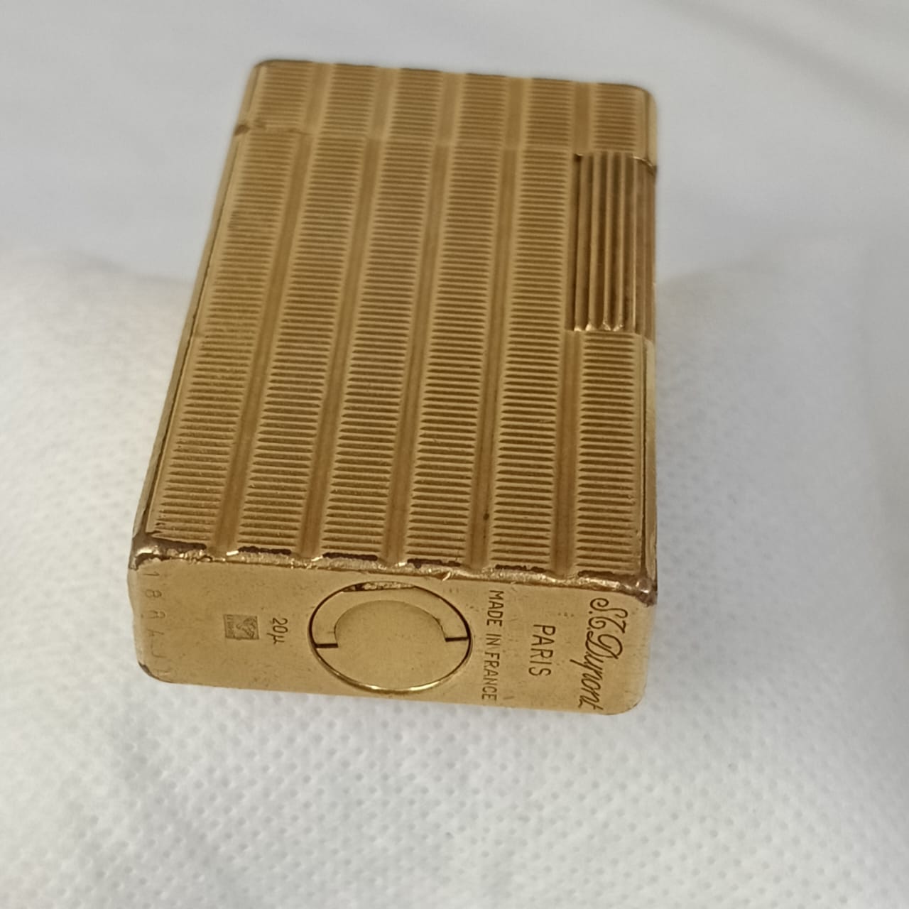 Briquet Dupont en plaqué or vintage France