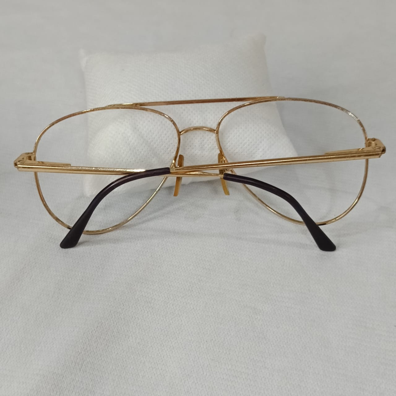 Monuter de lunette en plaqué or vintage original