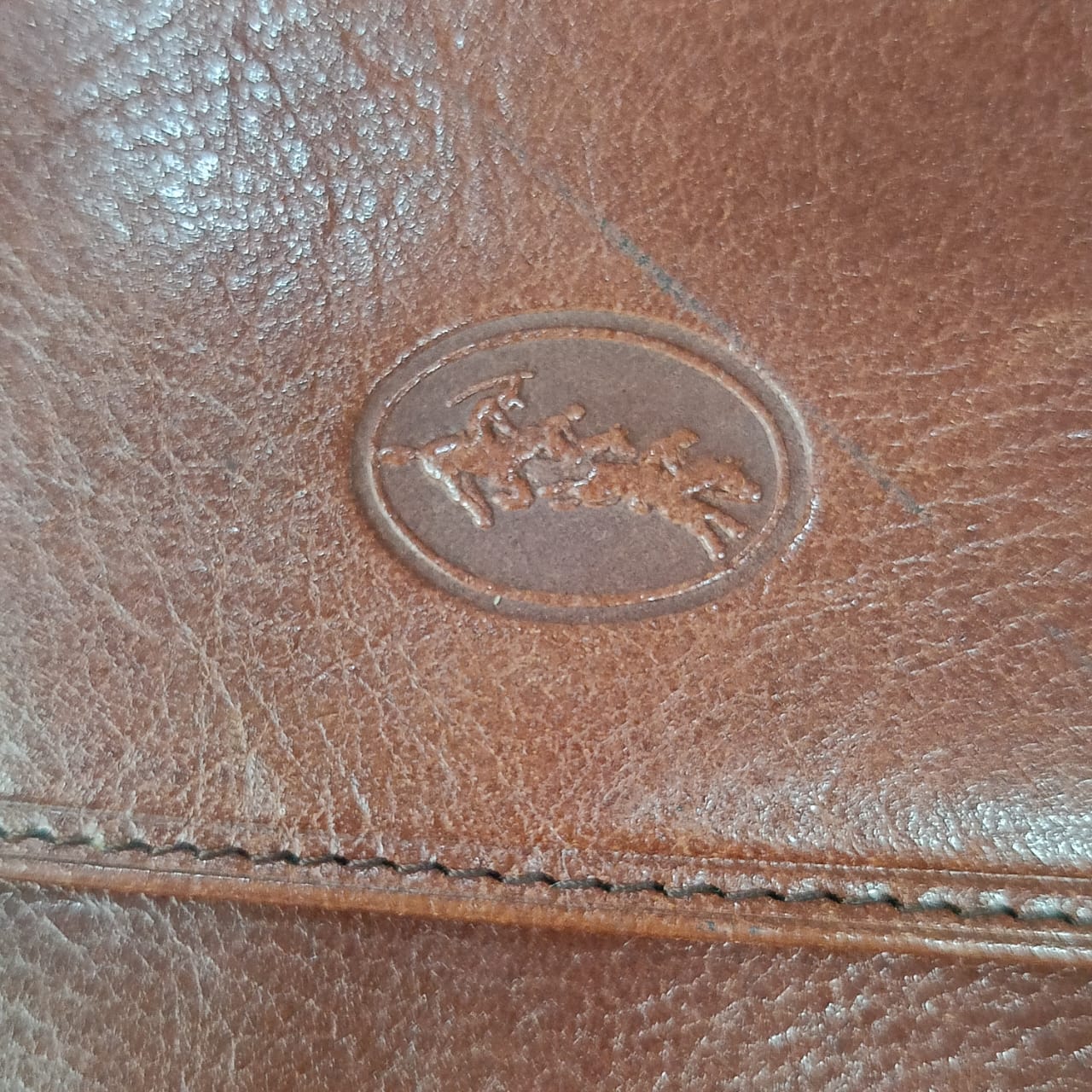 Portefeuille pancine l en cuir vintage original