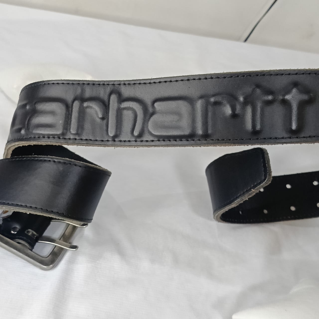 Ceinture carhartt en cuir homme vintage original