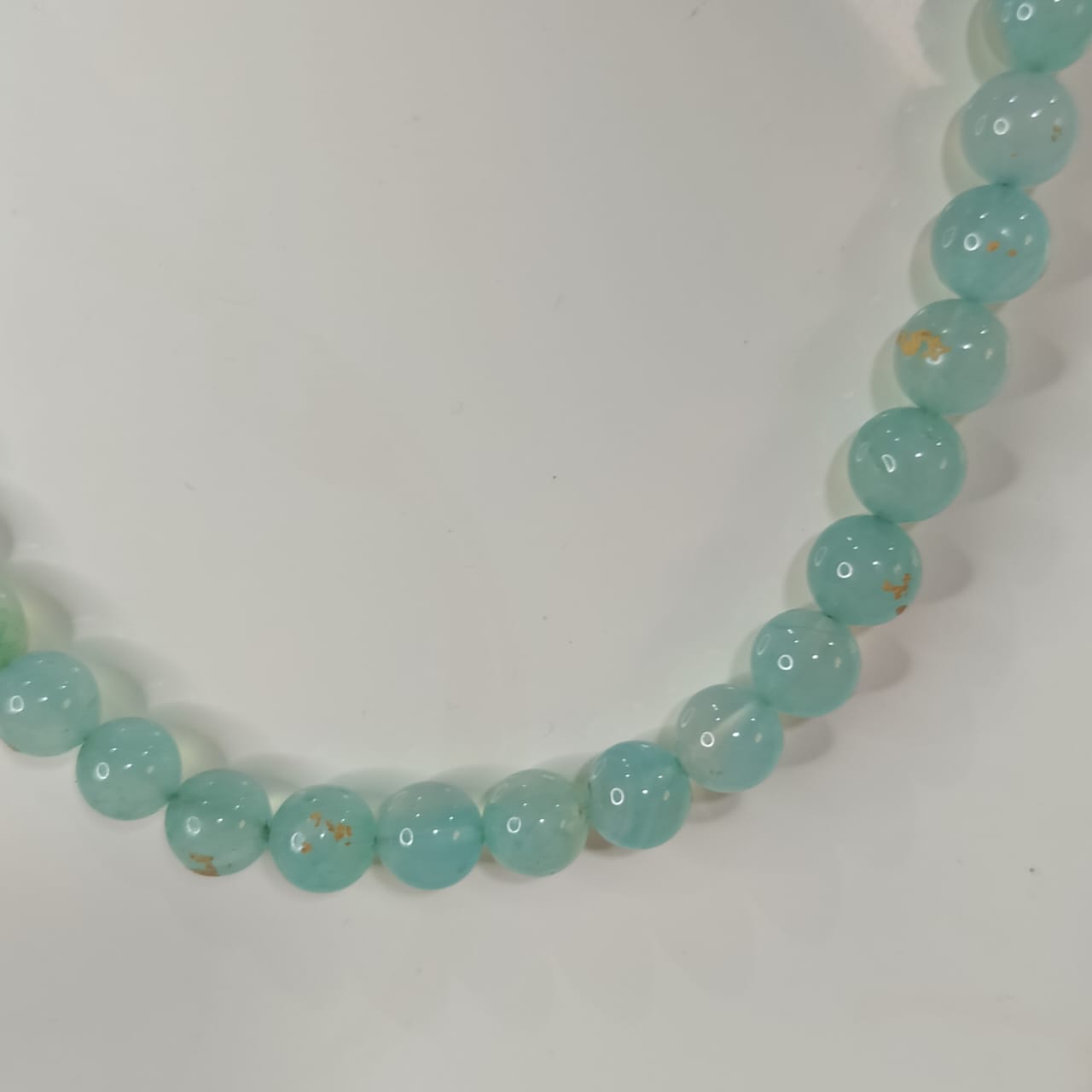 عقد تحفة بحجر طبيعي جميل - طول مغلق 20cm