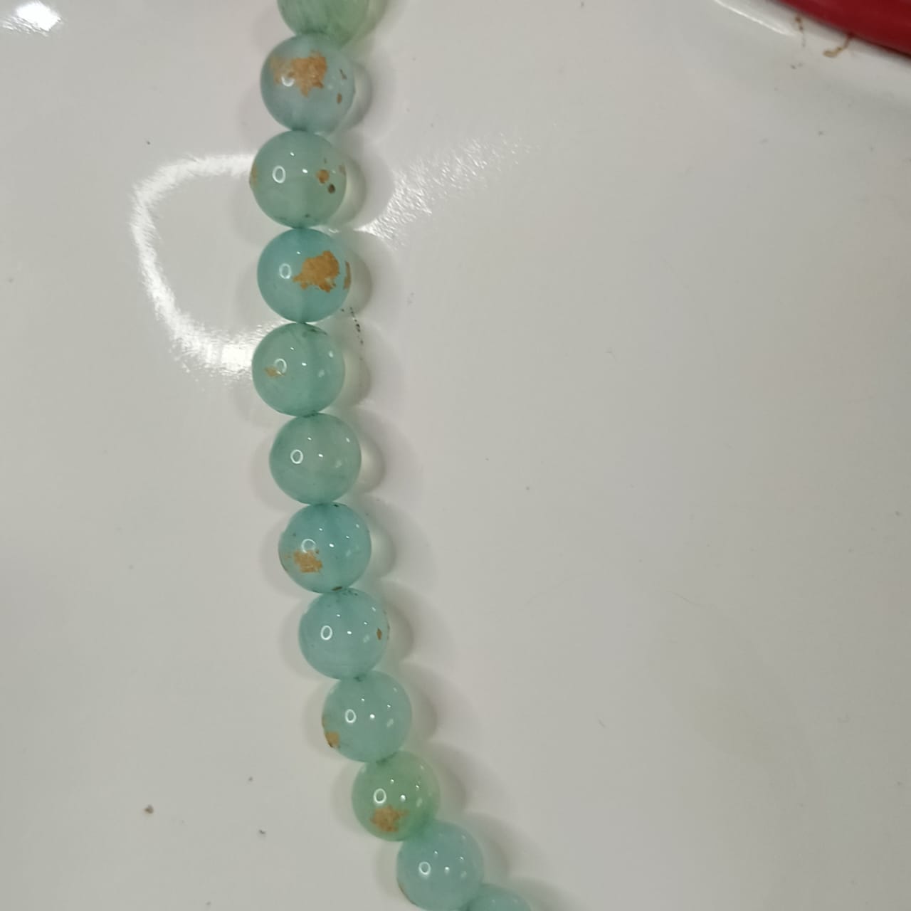 عقد تحفة بحجر طبيعي جميل - طول مغلق 20cm