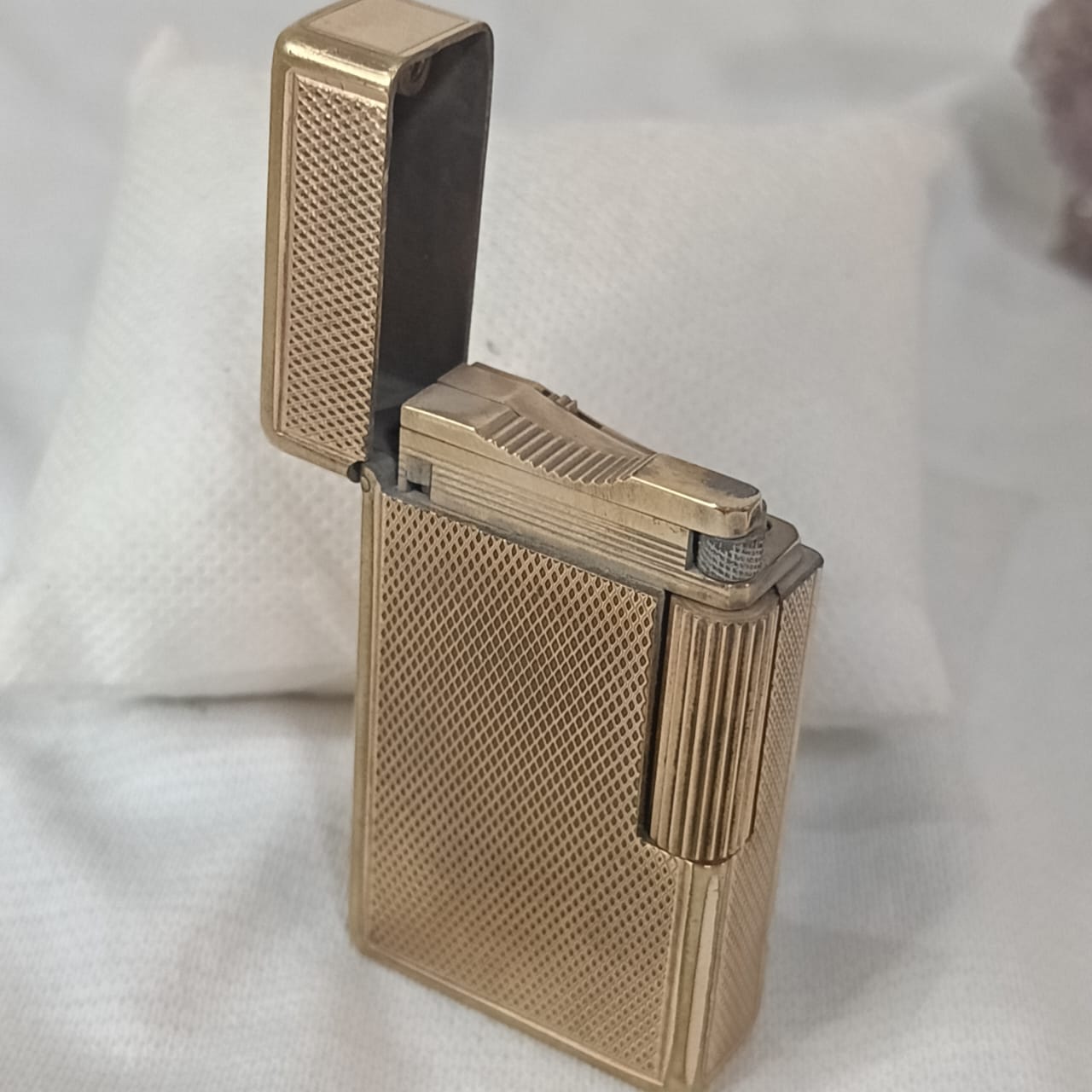 Briquet Dupont en plaqué or vintage original