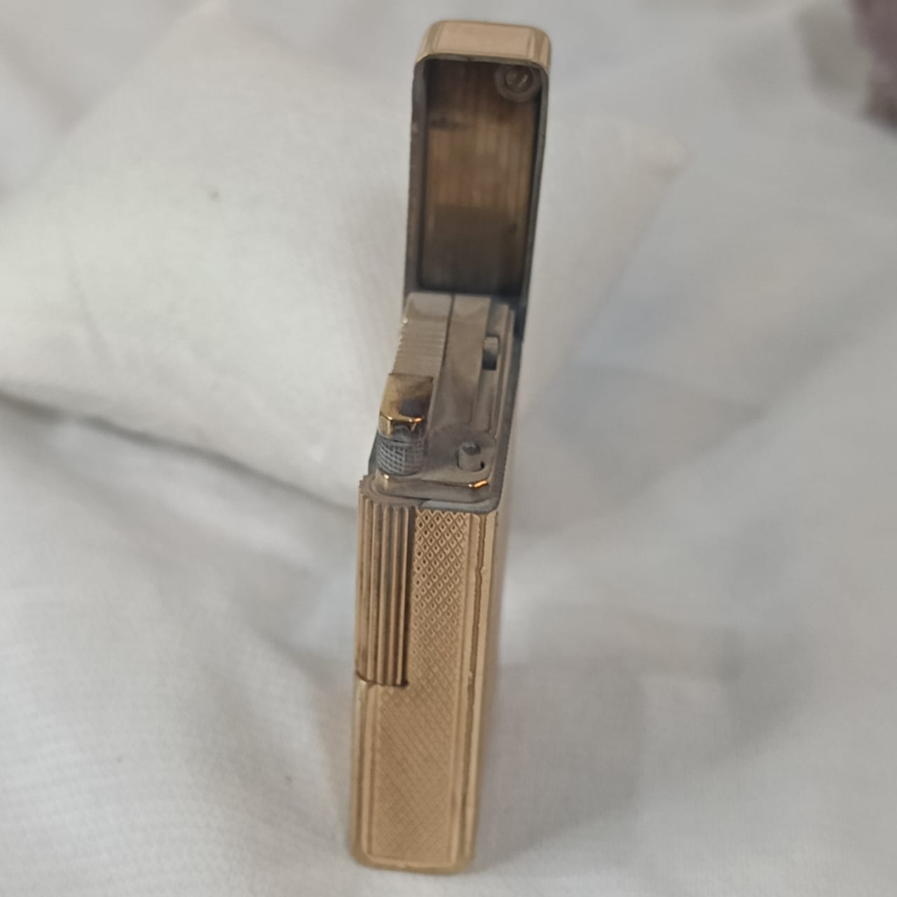 Briquet Dupont en plaqué or vintage original