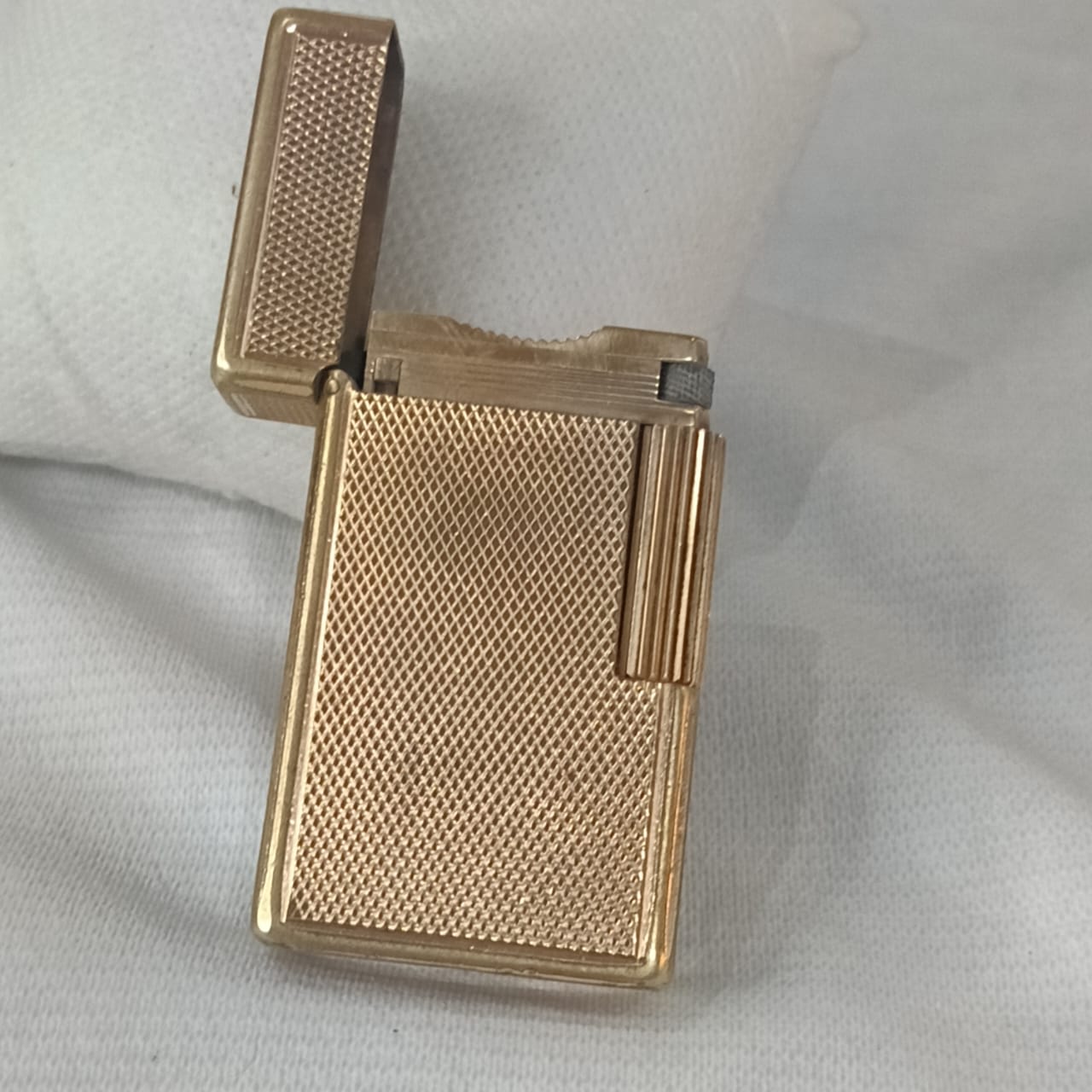 Briquet Dupont en plaqué or vintage original