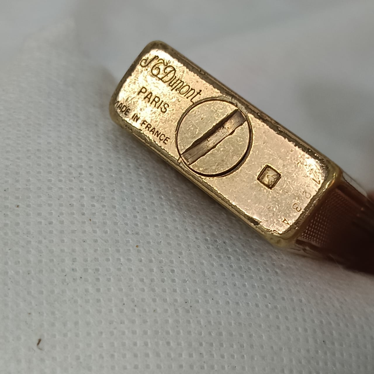 Briquet Dupont en plaqué or vintage originat