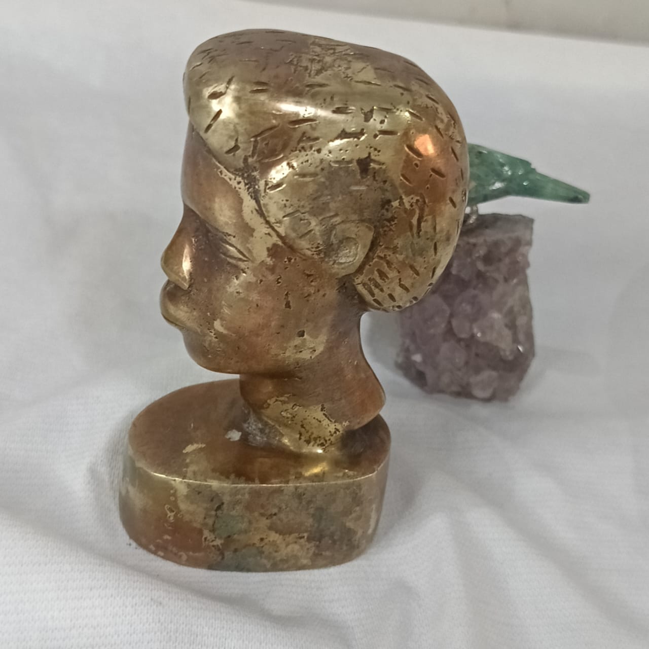 Ancien statut en bronze doré vintage