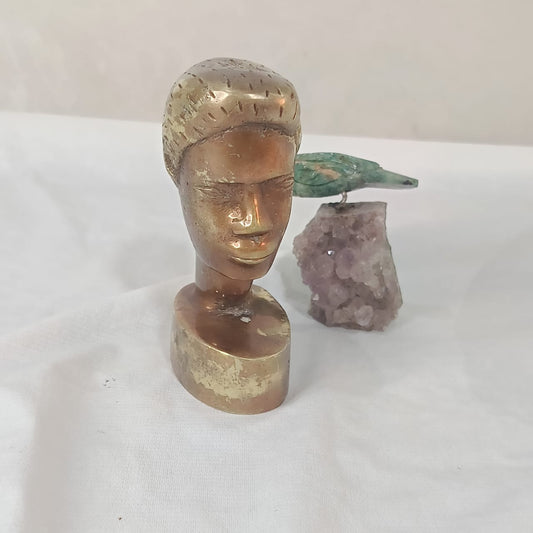 Ancien statut en bronze doré vintage
