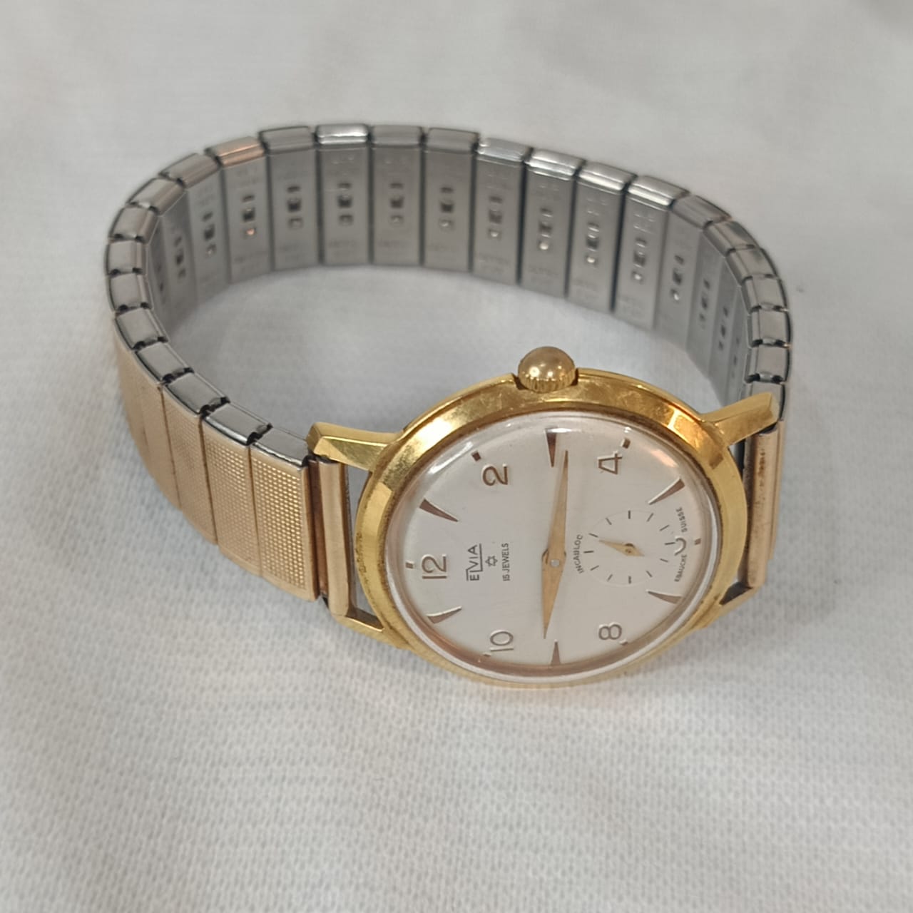 Montre mabo mécanique vintage original en plaqué or 38mm