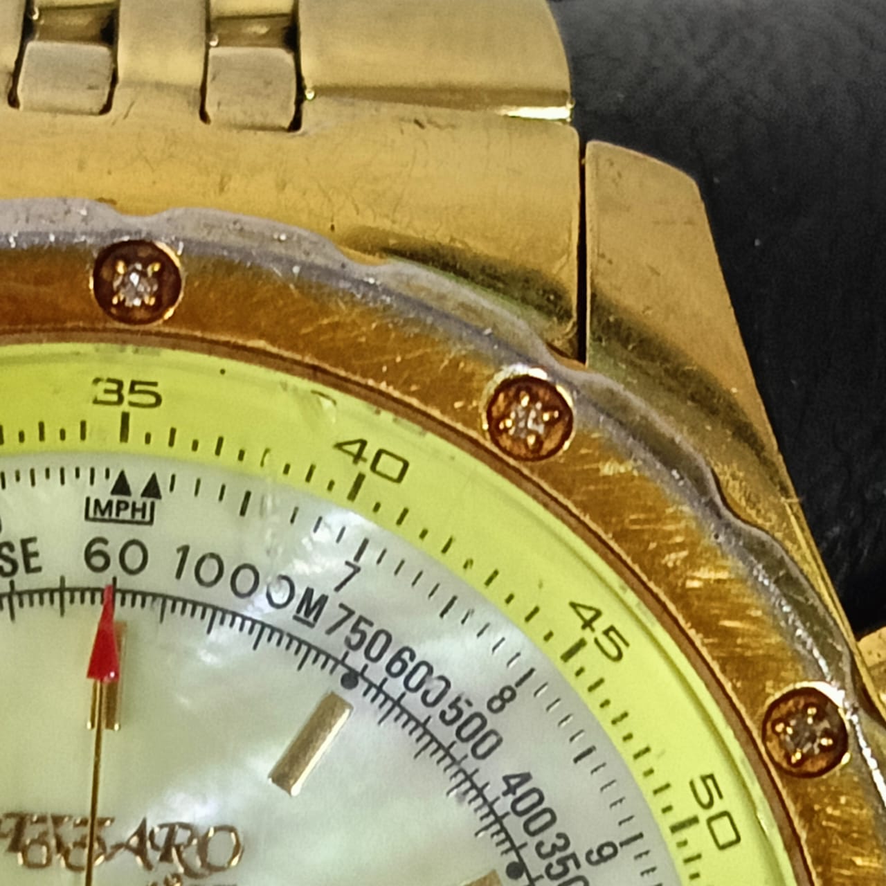 Montre pgzzaro en diamant chronographe Quartz original