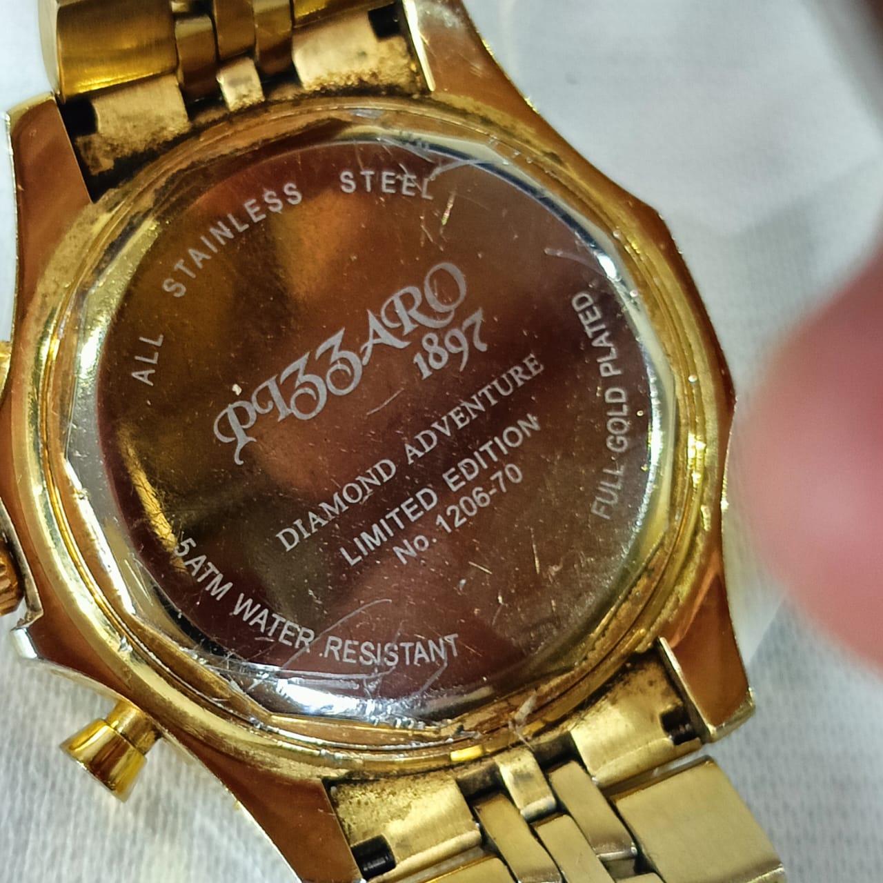 Montre pgzzaro en diamant chronographe Quartz original