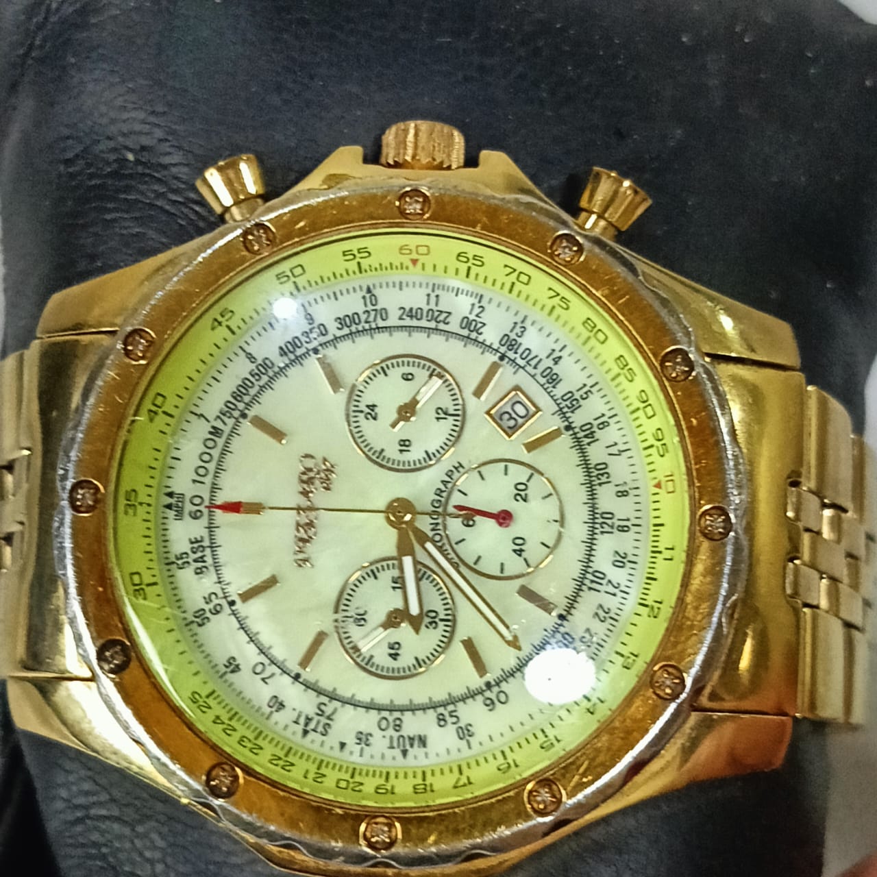 Montre pgzzaro en diamant chronographe Quartz original