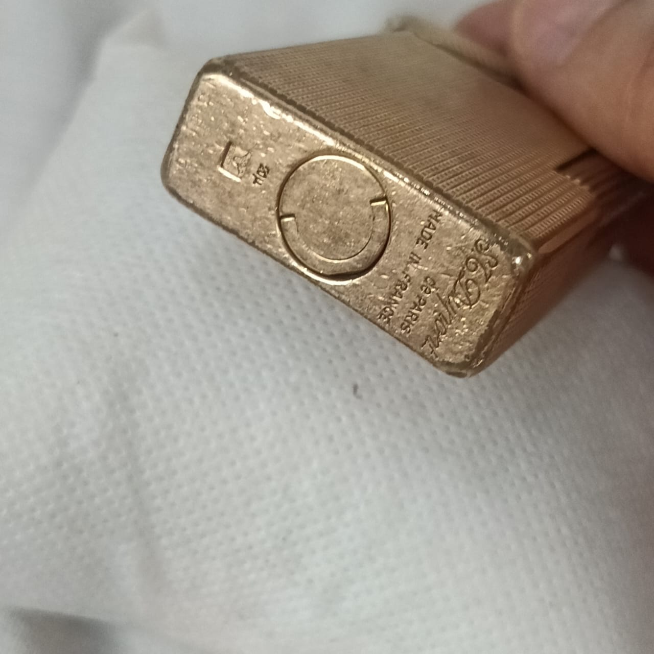 Briquet Dupont en plaqué or vintage original