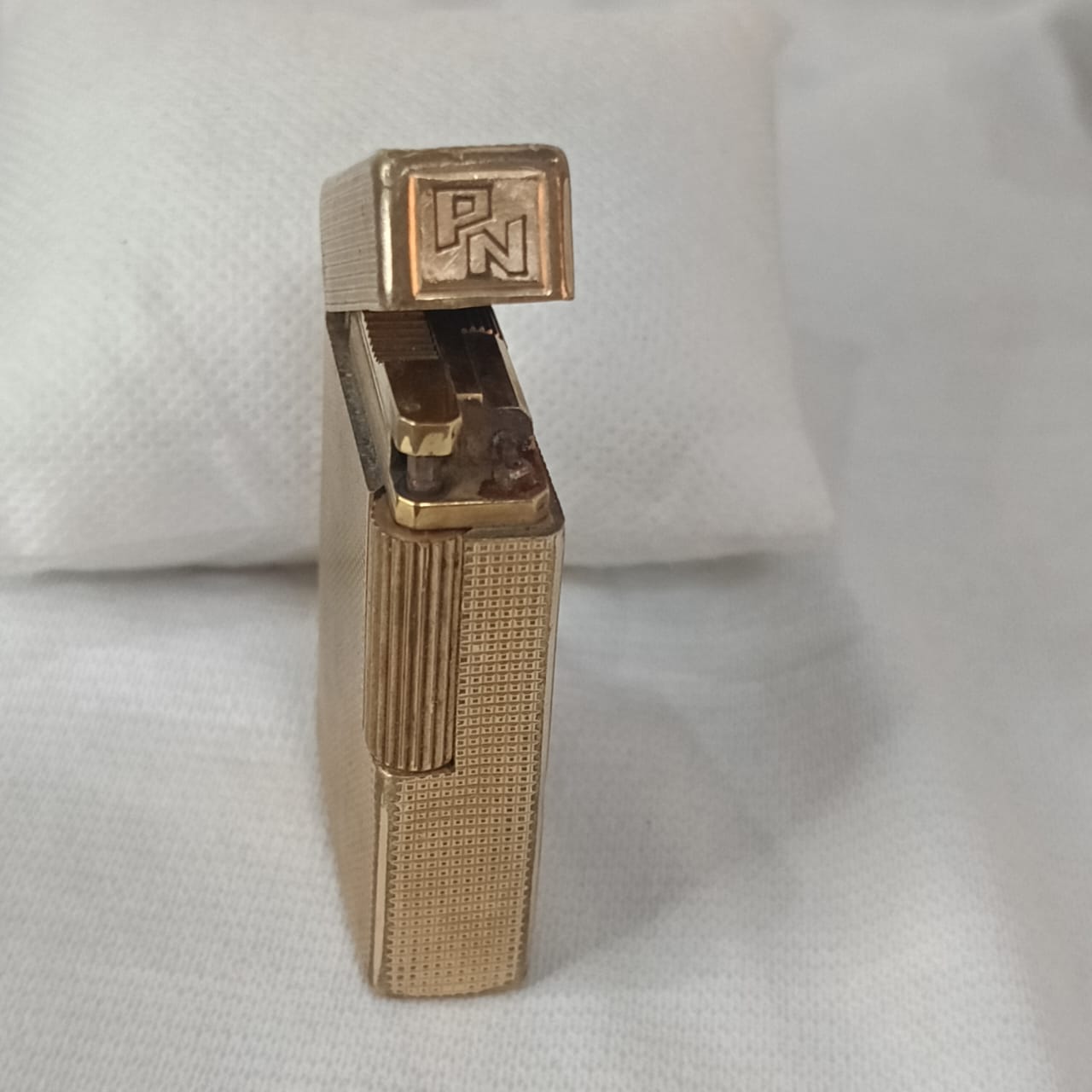 Briquet Dupont en plaqué or vintage original