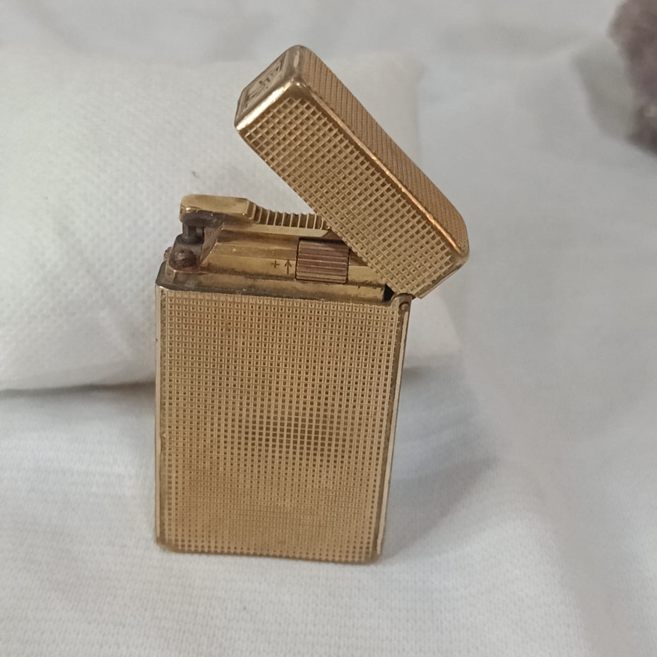 Briquet Dupont en plaqué or vintage original