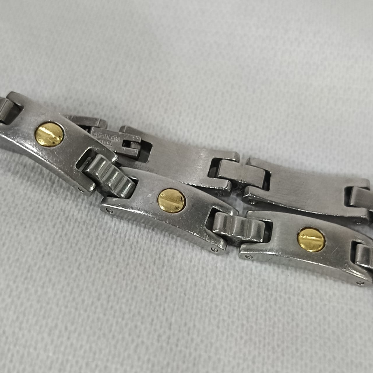 Bracelet acier inoxydable et or